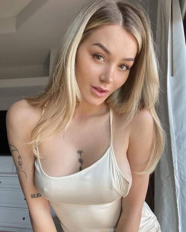 Blond female escort