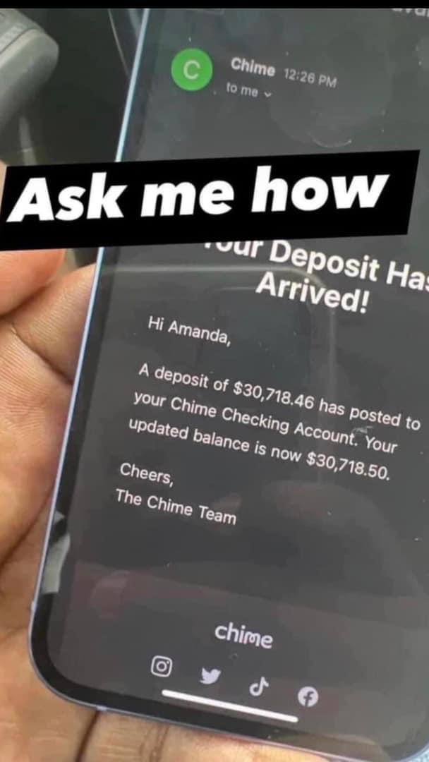 CASHAPP AND CHIME IS LETTING  $3000 NO FEE NO INFO NEEDED ASK ME HOW…716.429.7952