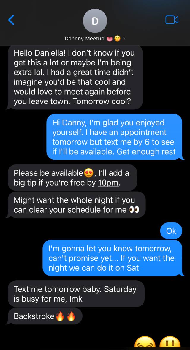 Available for professional massage sessions and meetups. Reach me on Telegram:@daniella_3456 or text +12272928060